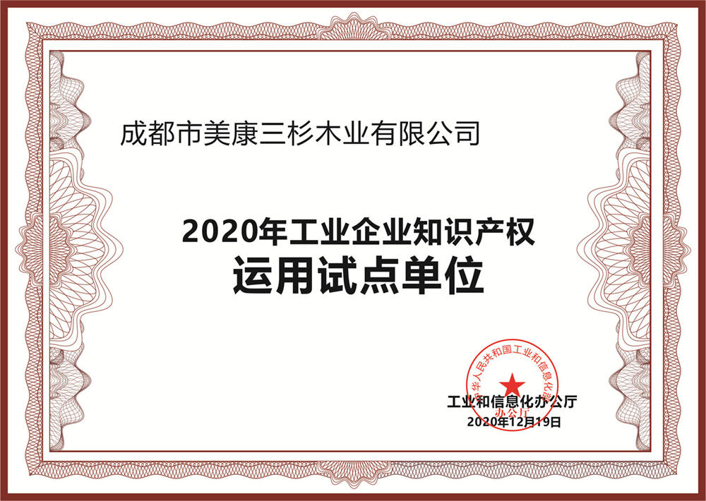 2020年工业企业知识产权运用试点单位