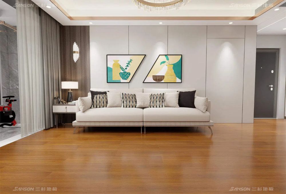 把自然木纹搬进现代家，三杉热康地板展示